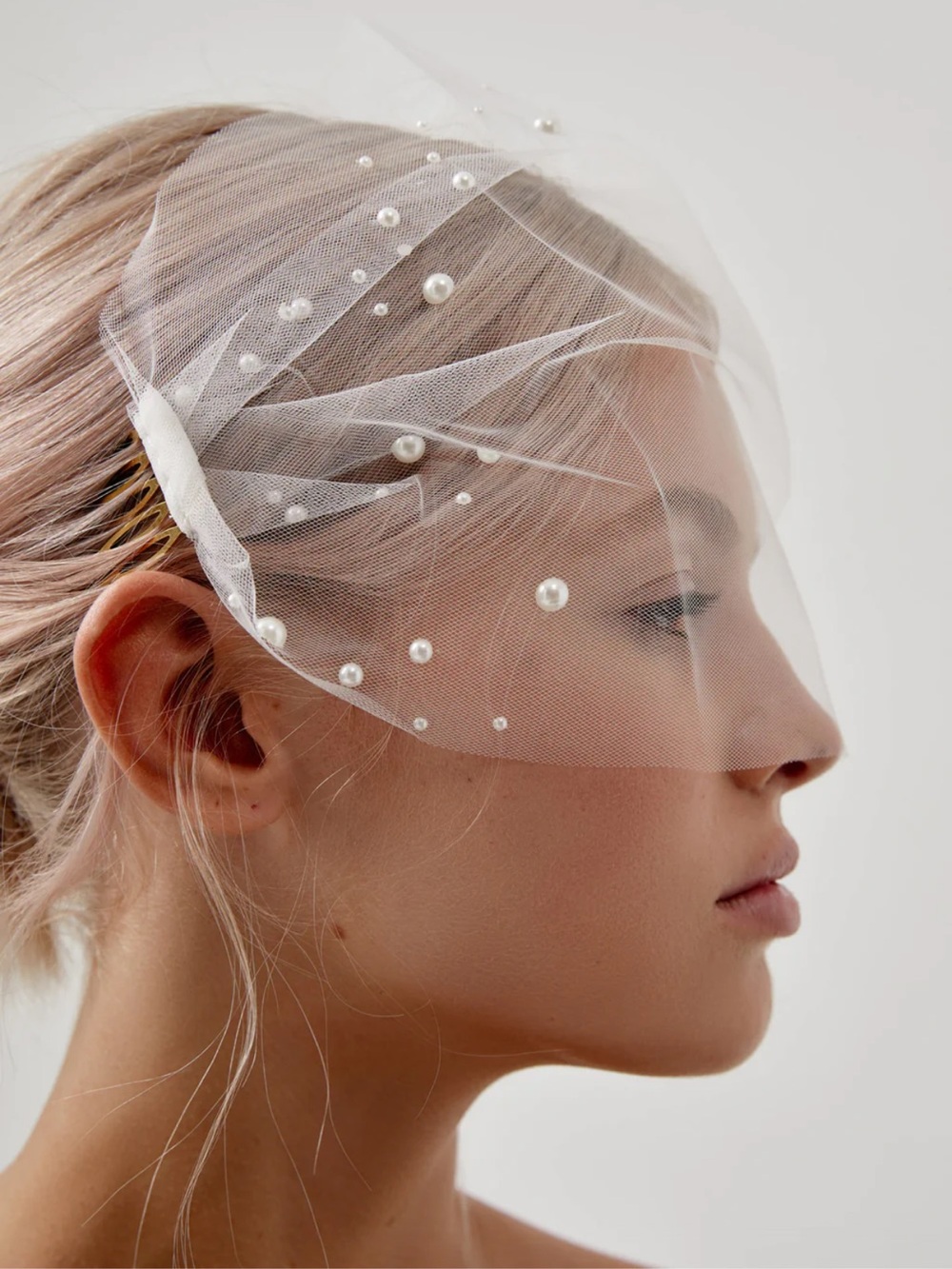 PEARL BIRDCAGE WEDDING VEIL